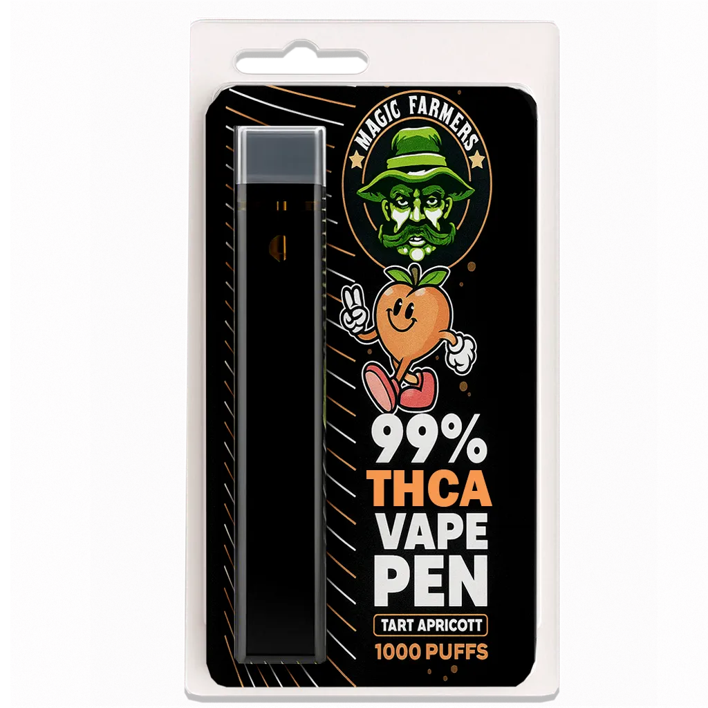 Köp THCA vape Tart Apricot – 99 % från Magic Farmer, laglig i Sverige