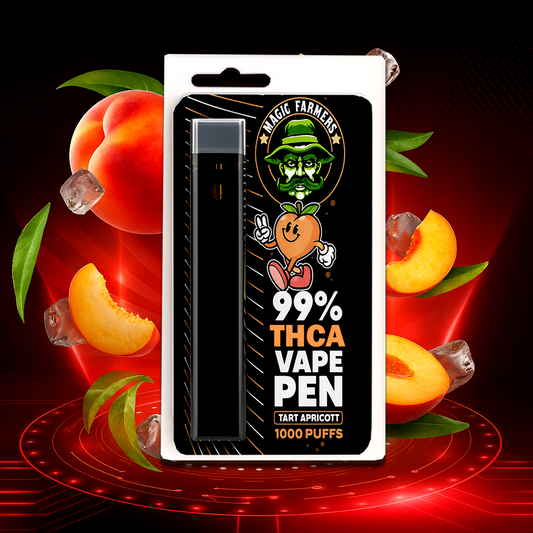 Köp THCA vape Tart Apricot – 99 % från Magic Farmer, laglig i Sverige