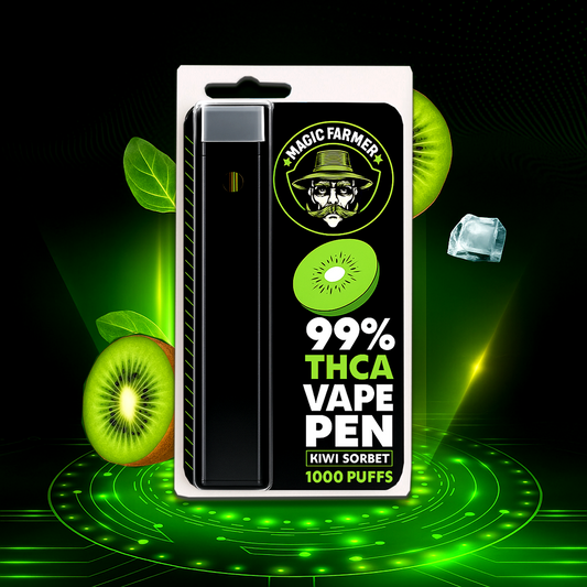 Köp THCA vape Kiwi Sorbet – 99 % engångsvape, laglig i Sverige